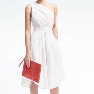Beautiful cotton one shoulder Banana Republic dress! NWOT